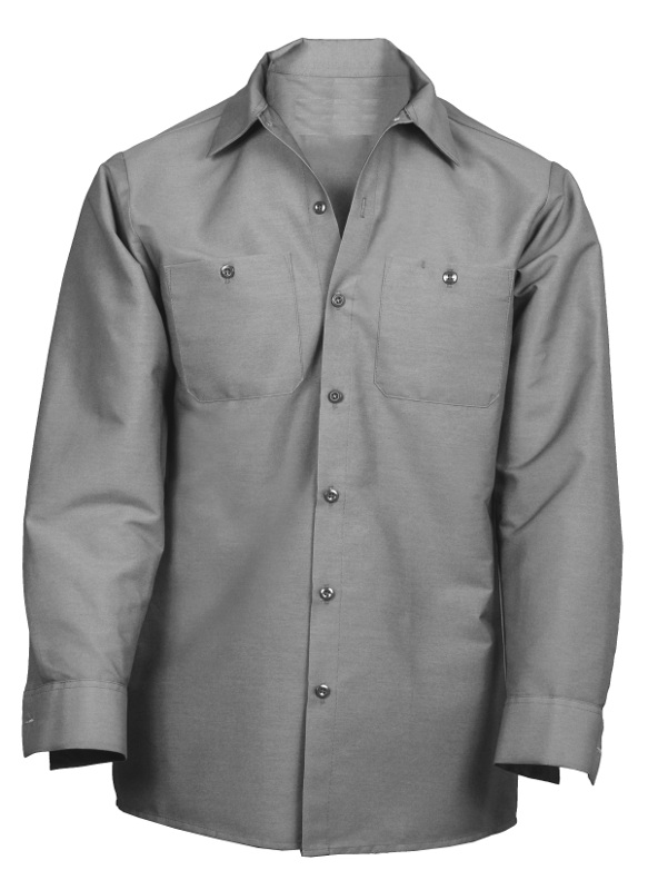 Keg Outlet Short Sleeve Work Shirt - Gray / X-Large